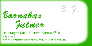 barnabas fulmer business card